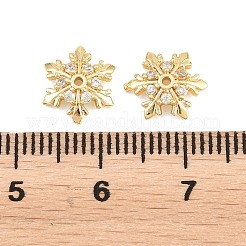 Perles de Noël en laiton et zircon cubique transparent&nbsp;KK-B186-03G