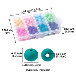 176шт 8 цвета бусины из полимерной глины ручной работы CLAY-YW0001-81