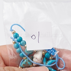3 pz 3 stili regolabili set di bracciali con perline intrecciate per le donne&nbsp;BJEW-JB11164