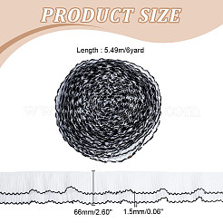 6 ярд двухслойной полиэфирной плиссированной ленты OCOR-FG0002-03B