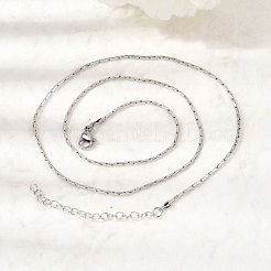 Collane con catene a maglie Boston in acciaio inossidabile 304 da 1.3 mm per donne e uomini&nbsp;NJEW-Z115-12P-02