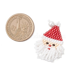 Подвески Санта-Клауса из стеклянных бус PALLOY-MZ00828-01