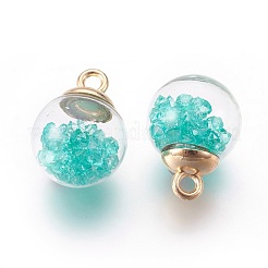 Прозрачные стеклянные бутылки подвески GLAA-L018-M