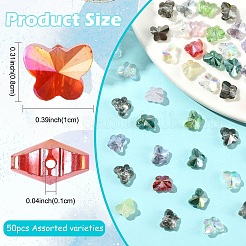 50 шт. Гальванические стеклянные бусины&nbsp;EGLA-YW0005-52