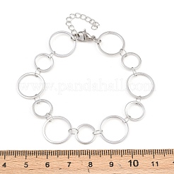 Gliederkettenarmbänder aus 304 Edelstahl für Damen&nbsp;BJEW-P373-03C-P