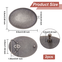 Овальные пряжки из сплава BUTT-WH0024-006