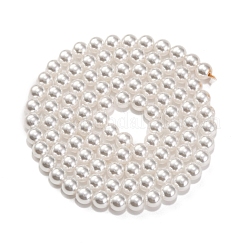 Выпечка окрашены перламутровый стекла жемчужные нити круглый шарик&nbsp;PEAR-H019-02A-04