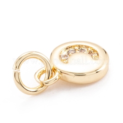 Кулон из латуни с прозрачным кубическим цирконием ZIRC-M114-05G