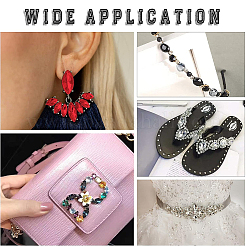 200 шт. 2-х видов акриловых стразовых кабошонов MACR-GF0001-03C