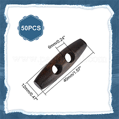 50 шт. деревянные пуговицы с 2 отверстиями&nbsp;BUTT-UN0001-28A-01