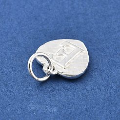 925 ciondolo a forma di cuore in argento sterling con lettere maiuscole&nbsp;STER-S009-13E-S
