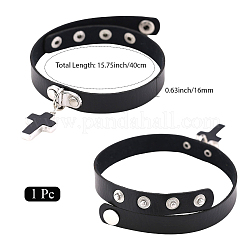 1 шт. регулируемые колье-чокеры из искусственной кожи NJEW-CL0001-01