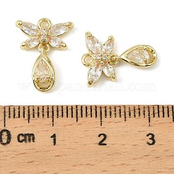 Pendentifs avec zircon cubiques à micro-pavés en laiton&nbsp;KK-C107-18A-G