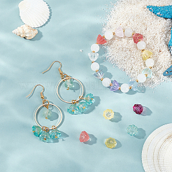 100шт 10 цвета прозрачные окрашенные стеклянные бусины для выпечки&nbsp;DGLA-PH0002-07