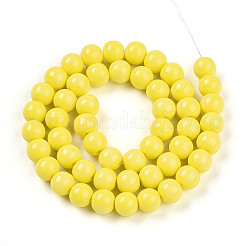 Запекание окрашенных непрозрачных стеклянных бусин GLAA-T032-P8mm-16