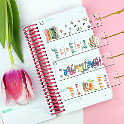 4 набор водонепроницаемых акриловых закладок в форме прямоугольника DIY-GL0004-50B