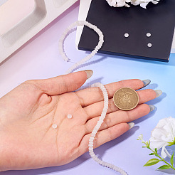 1 нить бусин из натурального белого нефрита&nbsp;G-TA0002-79