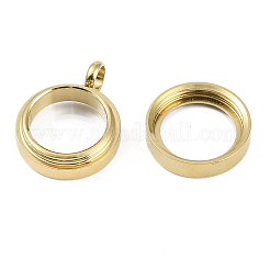 Pendentifs médaillons en acier inoxydable 304 avec placage ionique (IP)&nbsp;STAS-S132-16G-01