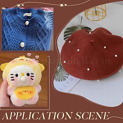 288шт. 8-х стильная пластиковая пуговица с 1 отверстиями на стержне DIY-PH0017-77