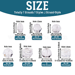 7 нить 7 вида прозрачных стеклянных бусин&nbsp;GLAA-TA0002-73