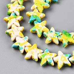 Fili di perline sintetici verniciati a spruzzo&nbsp;LS-UNKW-T001-11C