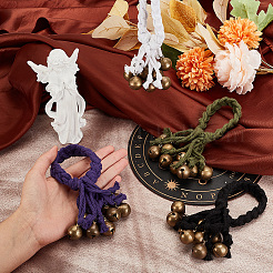 Décoration pendentif cloche de sorcière en laiton et fer&nbsp;HJEW-AB00533