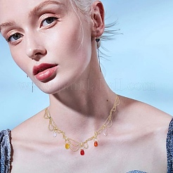 110шт 11 цвета стеклянные бусины&nbsp;GLAA-HS0001-01