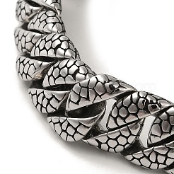 304 нержавеющая сталь компас кубинские звенья цепи браслеты для женщин мужчин&nbsp;BJEW-Q341-05A-AS