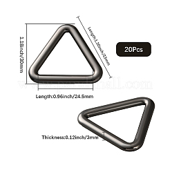 20 шт. треугольные сплавные соединительные кольца&nbsp;FIND-CY0001-17B
