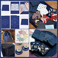 ペット刺繍テンプレート18個  混合図形  130x130x1mm&nbsp;DIY-ME0003-65