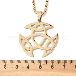 201 кулон с узлом трикветра викингов из нержавеющей стали&nbsp;LS-NJEW-H065-06G