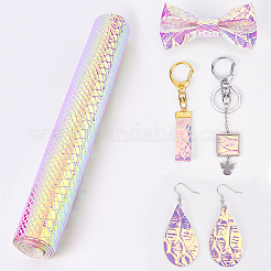 Радужная ткань из искусственной кожи FIND-WH0117-07