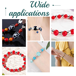 50 шт. Европейские бусины из нержавеющей стали 202 STAS-UN0056-09