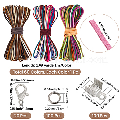 Kit fai da te per realizzare braccialetti in cordino di velluto&nbsp;DIY-CL0002-49