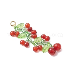Стеклянные бусины подвески вишни&nbsp;PALLOY-MZ00820