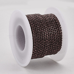電気泳動鉄ラインストーンストラスチェーン  ラインストーンカップチェーン  スプールで  ライトアメジスト  ss6.5  2~2.1mm  約10ヤード/ロール&nbsp;CHC-Q009-SS6.5-B08