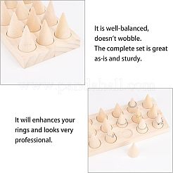 Fingerringständer aus Holz&nbsp;RDIS-WH0009-005C