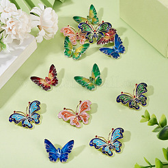 12 шт. 6 эмалевых булавки в форме бабочек&nbsp;JEWB-TA0001-23