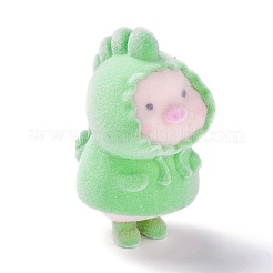 Миниатюрные фигурки свиней из хлопьевидной смолы&nbsp;AJEW-Z007-02