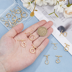 16 шт. 8-х стилевые латунные застежки-тоглы KK-HS0001-40