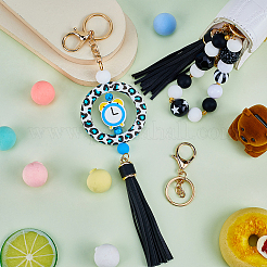 Наборы для ключей с кисточками из искусственной кожи своими руками&nbsp;DIY-SC0026-20B