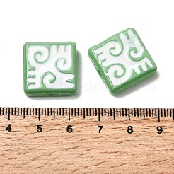 Выпечка окрашенные стеклянные бусины&nbsp;LAMP-Z017-03C