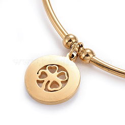 Браслеты с подвесками из нержавеющей стали 304 BJEW-L664-002G