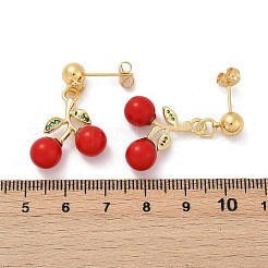 Серьги-гвоздики из латуни EJEW-Q045-04G