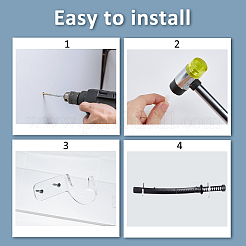 Акриловые настенные стойки для софтбольных/теннисных бит&nbsp;LS-ODIS-WH0334-005A