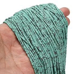 染め合成ターコイズビーズ連売り  コラム  アクアマリン  2~2.5x2~3mm  穴：0.7mm  約140~143個/連  12.40''~12.60''（31.5~32センチメートル）&nbsp;G-P594-01B-04