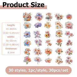 30pcs 30 Arten wasserdichte 3D-Laser-Klebeaufkleber&nbsp;DIY-WH0308-779-1