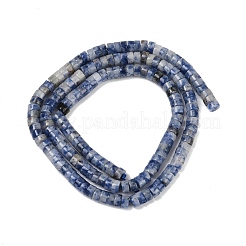 Натуральное синее пятно нитки из бисера яшмы G-C084-D09-01