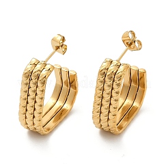 Boucles d'oreilles à tige en acier inoxydable 304&nbsp;EJEW-G423-33A-G