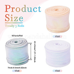 3 рулон двухцветной плоской радужной органзы OCOR-TA0001-47